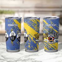 Eswatini Football Custom Tumbler Cup Sihlangu Semnikati Blue - Wonder Print Shop