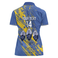 Eswatini Football Custom Women Polo Shirt Sihlangu Semnikati Blue - Wonder Print Shop