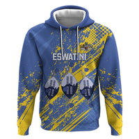 Eswatini Football Custom Zip Hoodie Sihlangu Semnikati Blue - Wonder Print Shop