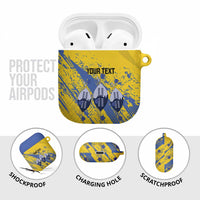 Eswatini Football Custom AirPods Case Sihlangu Semnikati Yellow - Wonder Print Shop
