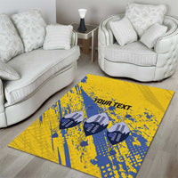 Eswatini Football Custom Area Rug Sihlangu Semnikati Yellow - Wonder Print Shop