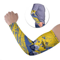 Eswatini Football Custom Arm Sleeves Sihlangu Semnikati Yellow - Wonder Print Shop