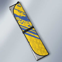 Eswatini Football Custom Auto Sun Shade Sihlangu Semnikati Yellow - Wonder Print Shop