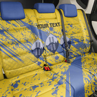 Eswatini Football Custom Back Car Seat Cover Sihlangu Semnikati Yellow - Wonder Print Shop