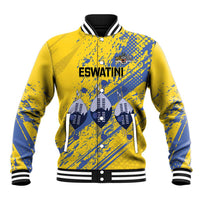 Eswatini Football Custom Baseball Jacket Sihlangu Semnikati Yellow - Wonder Print Shop