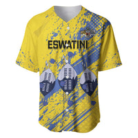 Eswatini Football Custom Baseball Jersey Sihlangu Semnikati Yellow - Wonder Print Shop