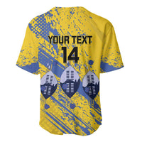 Eswatini Football Custom Baseball Jersey Sihlangu Semnikati Yellow - Wonder Print Shop