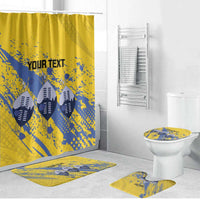 Eswatini Football Custom Bathroom Set Sihlangu Semnikati Yellow - Wonder Print Shop