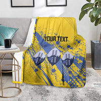 Eswatini Football Custom Blanket Sihlangu Semnikati Yellow - Wonder Print Shop