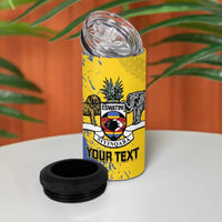 Eswatini Football Custom 4 in 1 Can Cooler Tumbler Sihlangu Semnikati Yellow - Wonder Print Shop