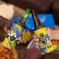 Eswatini Football Custom 4 in 1 Can Cooler Tumbler Sihlangu Semnikati Yellow - Wonder Print Shop