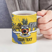 Eswatini Football Custom Ceramic Mug Sihlangu Semnikati Yellow - Wonder Print Shop