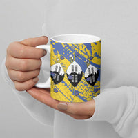 Eswatini Football Custom Ceramic Mug Sihlangu Semnikati Yellow - Wonder Print Shop