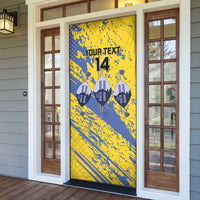 Eswatini Football Custom Door Cover Sihlangu Semnikati Yellow - Wonder Print Shop