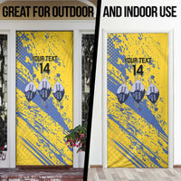 Eswatini Football Custom Door Cover Sihlangu Semnikati Yellow - Wonder Print Shop