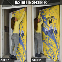 Eswatini Football Custom Door Cover Sihlangu Semnikati Yellow - Wonder Print Shop