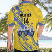 Eswatini Football Custom Hawaiian Shirt Sihlangu Semnikati Yellow - Wonder Print Shop