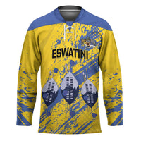 Eswatini Football Custom Hockey Jersey Sihlangu Semnikati Yellow - Wonder Print Shop