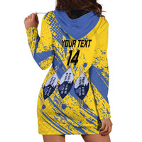 Eswatini Football Custom Hoodie Dress Sihlangu Semnikati Yellow - Wonder Print Shop