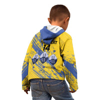Eswatini Football Custom Kid Hoodie Sihlangu Semnikati Yellow - Wonder Print Shop