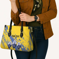 Eswatini Football Custom Leather Bag Sihlangu Semnikati Yellow - Wonder Print Shop