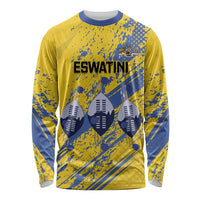 Eswatini Football Custom Long Sleeve Shirt Sihlangu Semnikati Yellow - Wonder Print Shop