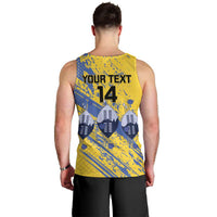 Eswatini Football Custom Men Tank Top Sihlangu Semnikati Yellow - Wonder Print Shop