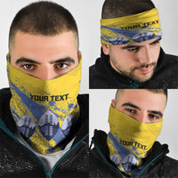 Eswatini Football Custom Neck Gaiter Sihlangu Semnikati Yellow - Wonder Print Shop
