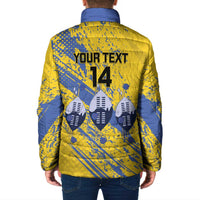 Eswatini Football Custom Padded Jacket Sihlangu Semnikati Yellow - Wonder Print Shop