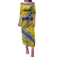 Eswatini Football Custom Puletasi Sihlangu Semnikati Yellow - Wonder Print Shop