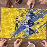Eswatini Football Custom Puzzle Sihlangu Semnikati Yellow - Wonder Print Shop