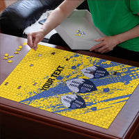 Eswatini Football Custom Puzzle Sihlangu Semnikati Yellow - Wonder Print Shop