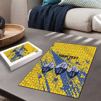 Eswatini Football Custom Puzzle Sihlangu Semnikati Yellow - Wonder Print Shop