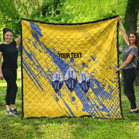 Eswatini Football Custom Quilt Sihlangu Semnikati Yellow - Wonder Print Shop