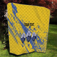 Eswatini Football Custom Quilt Sihlangu Semnikati Yellow - Wonder Print Shop