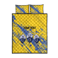 Eswatini Football Custom Quilt Bed Set Sihlangu Semnikati Yellow - Wonder Print Shop