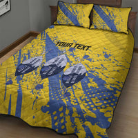 Eswatini Football Custom Quilt Bed Set Sihlangu Semnikati Yellow - Wonder Print Shop