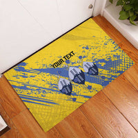 Eswatini Football Custom Rubber Doormat Sihlangu Semnikati Yellow - Wonder Print Shop