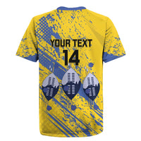 Eswatini Football Custom Rugby Jersey Sihlangu Semnikati Yellow - Wonder Print Shop