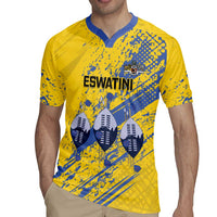 Eswatini Football Custom Rugby Jersey Sihlangu Semnikati Yellow - Wonder Print Shop