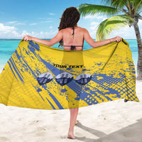 Eswatini Football Custom Sarong Sihlangu Semnikati Yellow - Wonder Print Shop