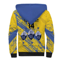 Eswatini Football Custom Sherpa Hoodie Sihlangu Semnikati Yellow - Wonder Print Shop