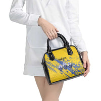 Eswatini Football Custom Shoulder Handbag Sihlangu Semnikati Yellow - Wonder Print Shop