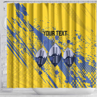 Eswatini Football Custom Shower Curtain Sihlangu Semnikati Yellow - Wonder Print Shop