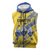 Eswatini Football Custom Sleeveless Zip Hoodie Sihlangu Semnikati Yellow - Wonder Print Shop