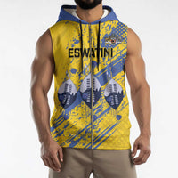 Eswatini Football Custom Sleeveless Zip Hoodie Sihlangu Semnikati Yellow - Wonder Print Shop