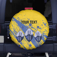 Eswatini Football Custom Spare Tire Cover Sihlangu Semnikati Yellow - Wonder Print Shop
