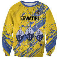 Eswatini Football Custom Sweatshirt Sihlangu Semnikati Yellow - Wonder Print Shop