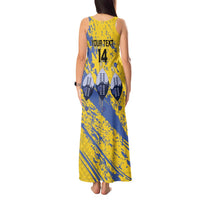 Eswatini Football Custom Tank Maxi Dress Sihlangu Semnikati Yellow - Wonder Print Shop