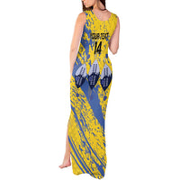 Eswatini Football Custom Tank Maxi Dress Sihlangu Semnikati Yellow - Wonder Print Shop